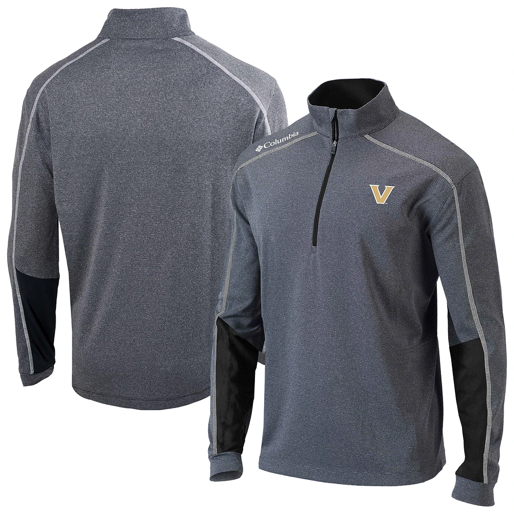 Men's Columbia Heather Gray Vanderbilt Commodores Omni-Wick Shotgun 2.0 Quarter-Zip Top