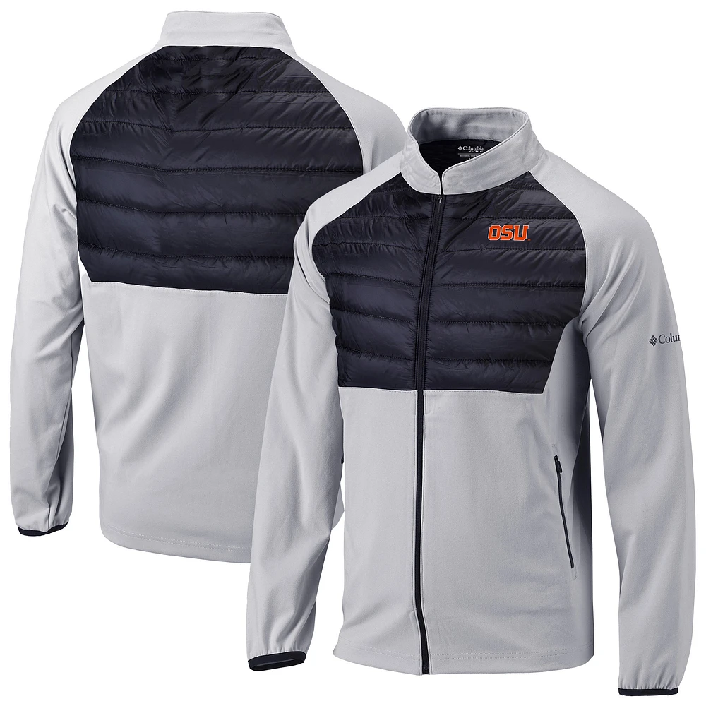 Men's Columbia Gray Oregon State Beavers Omni-Wick The Element Full-Zip Jacket