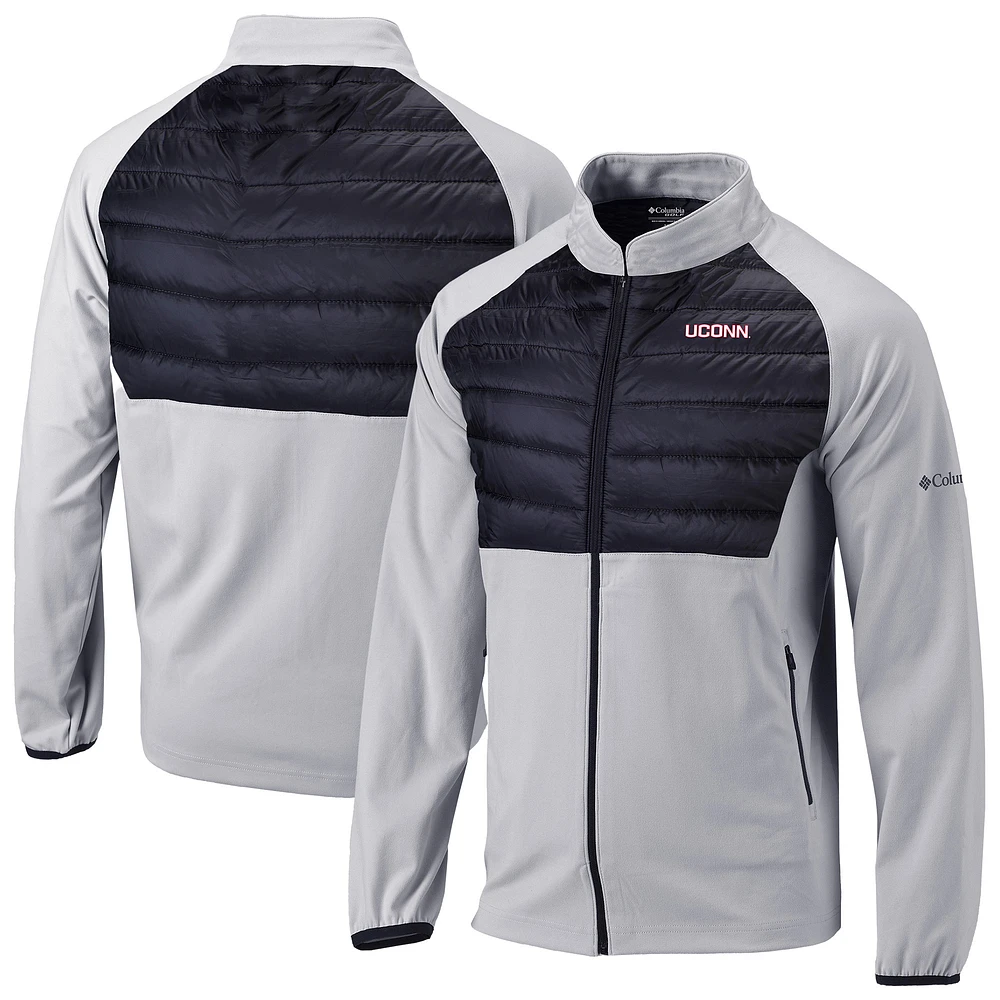 Men's Columbia Gray UConn Huskies Omni-Wick The Element Full-Zip Jacket