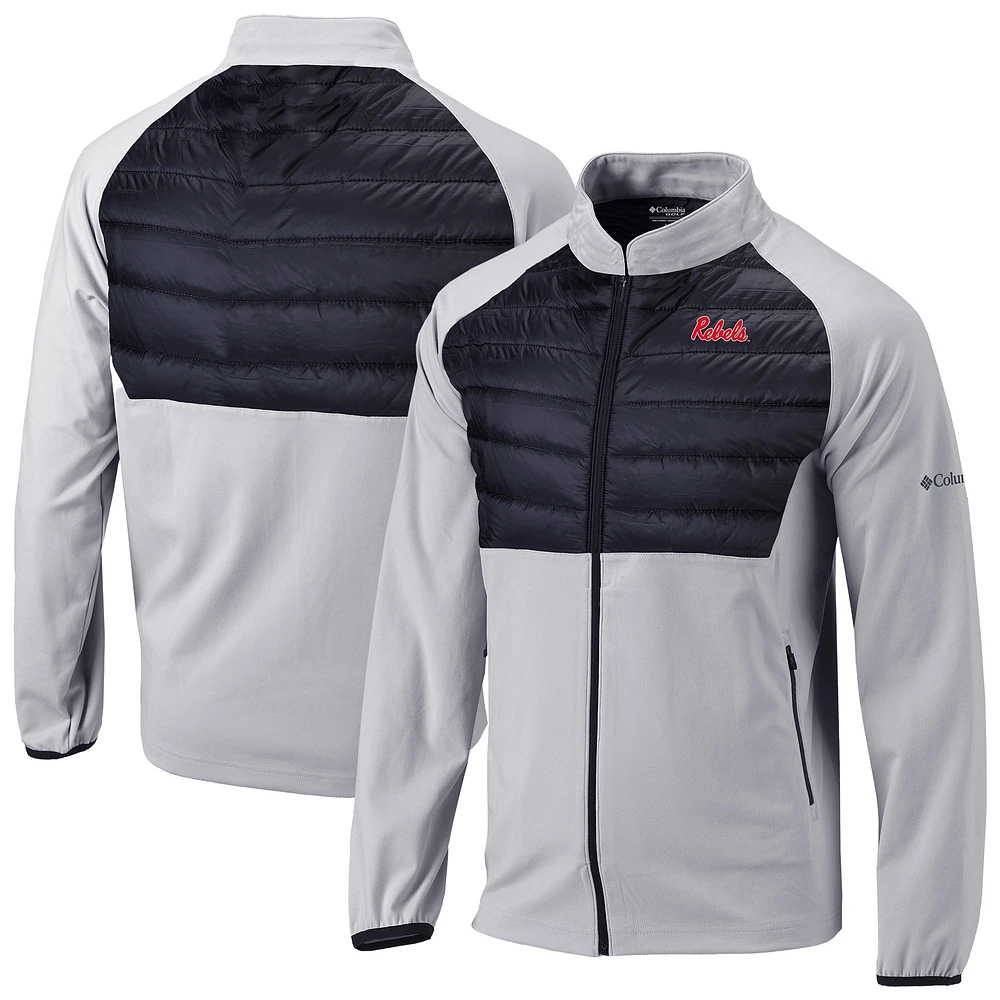 Men's Columbia Gray Ole Miss Rebels Omni-Wick The Element Full-Zip Jacket