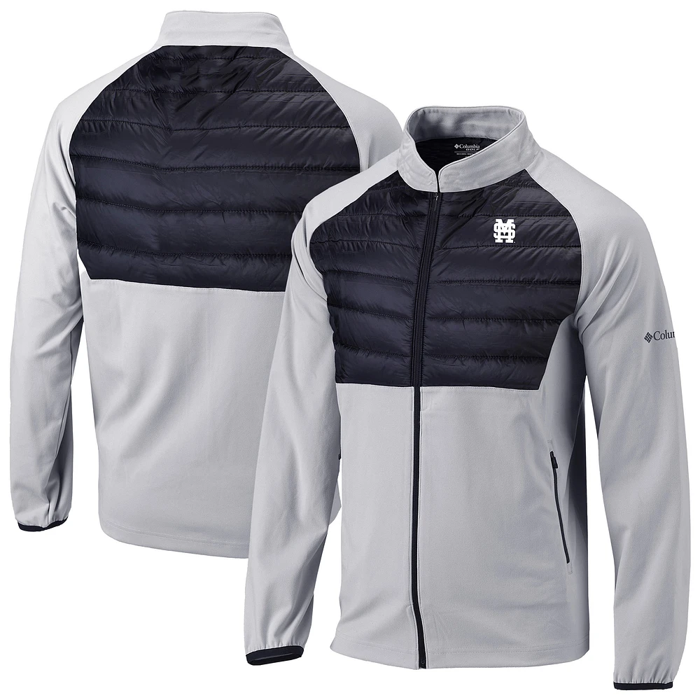 Men's Columbia Gray Mississippi State Bulldogs Omni-Wick The Element Full-Zip Jacket