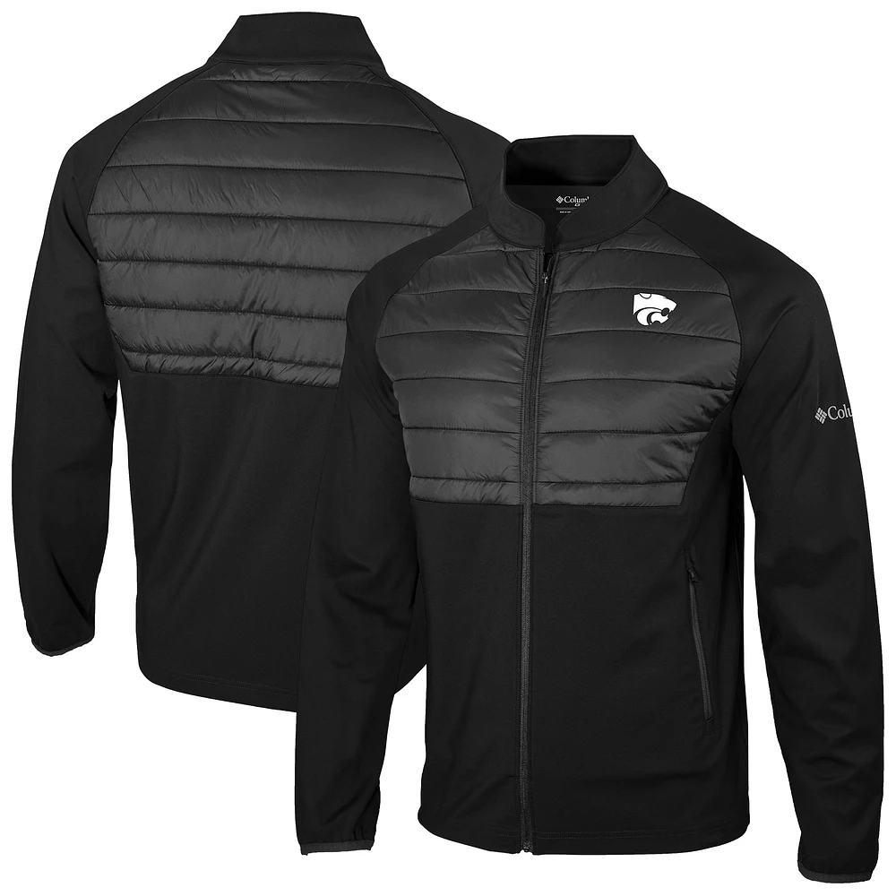 Men's Columbia Black Kansas State Wildcats Omni-Wick The Element Full-Zip Jacket