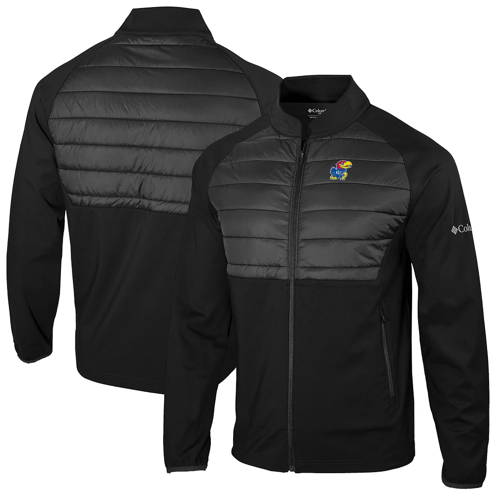 Men's Columbia Black Kansas Jayhawks Omni-Wick The Element Full-Zip Jacket