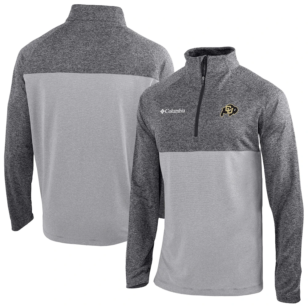 Men's Columbia Gray Colorado Buffaloes Omni-Wick Raglan Rockin' It Quarter-Zip Top