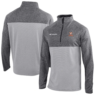 Men's Columbia Gray Virginia Cavaliers Omni-Wick Raglan Rockin' It Quarter-Zip Top