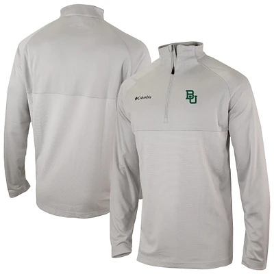 Men's Columbia Gray Baylor Bears Omni-Wick Raglan Rockin' It Quarter-Zip Top