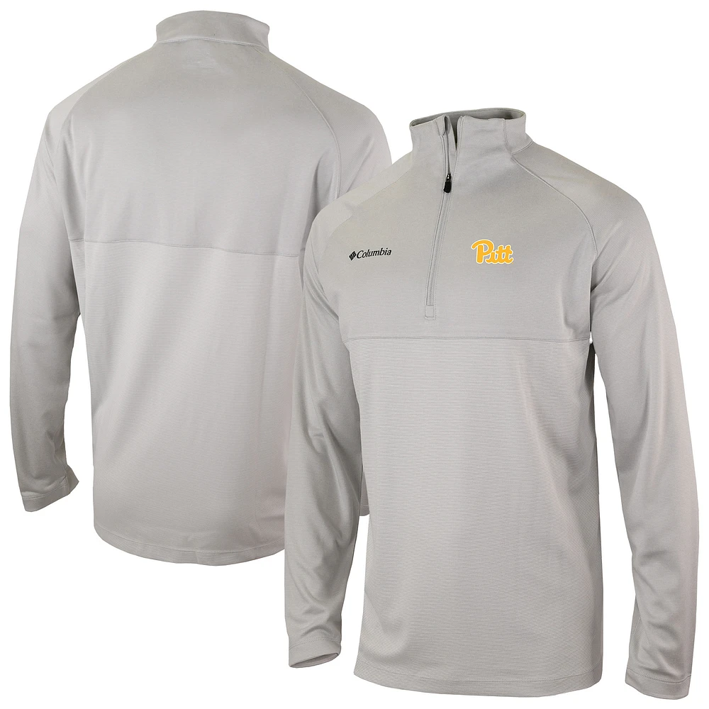 Men's Columbia Navy Pitt Panthers Omni-Wick Raglan Rockin' It Quarter-Zip Top