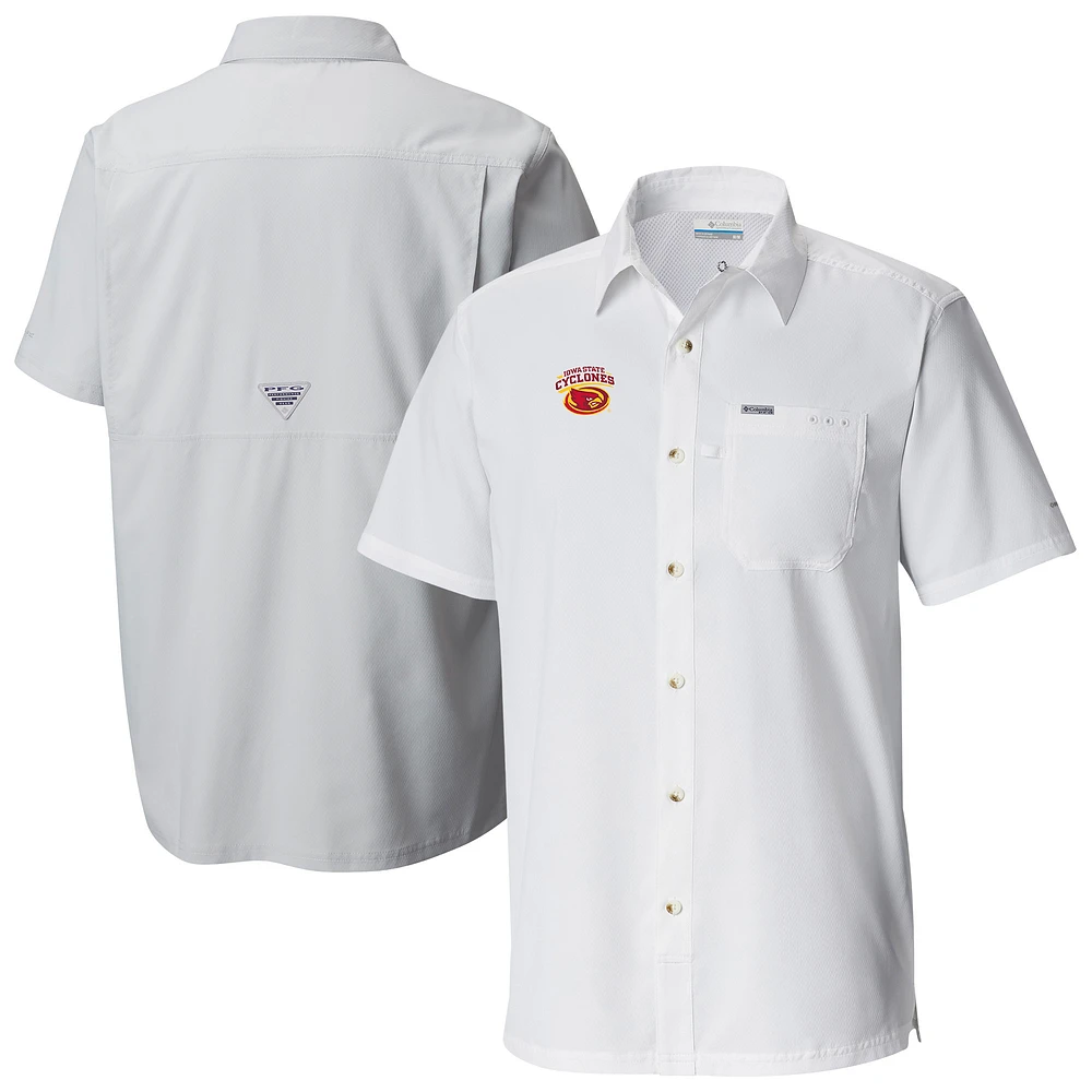 Men's Columbia Iowa State Cyclones Slack Tide Omni-Wick Button-Up Camp Shirt