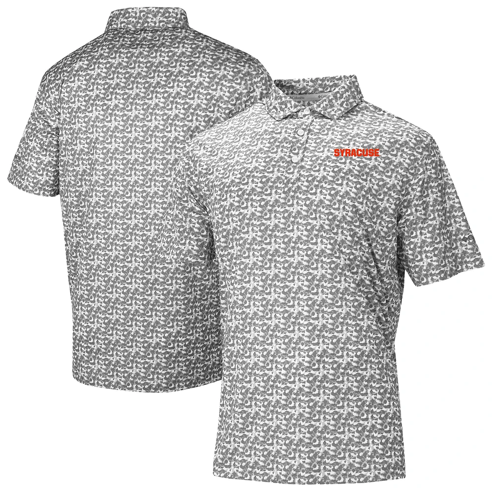 Men's Columbia Gray Syracuse Orange Catchy Swing Polo