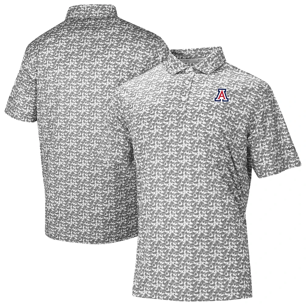 Men's Columbia Gray Arizona Wildcats Catchy Swing Polo