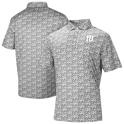 Men's Columbia Gray Indiana Hoosiers Catchy Swing Polo