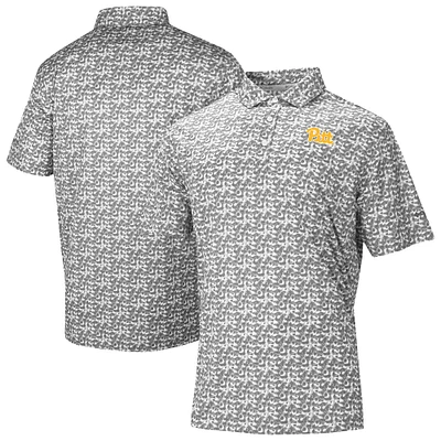 Men's Columbia Gray Pitt Panthers Catchy Swing Polo