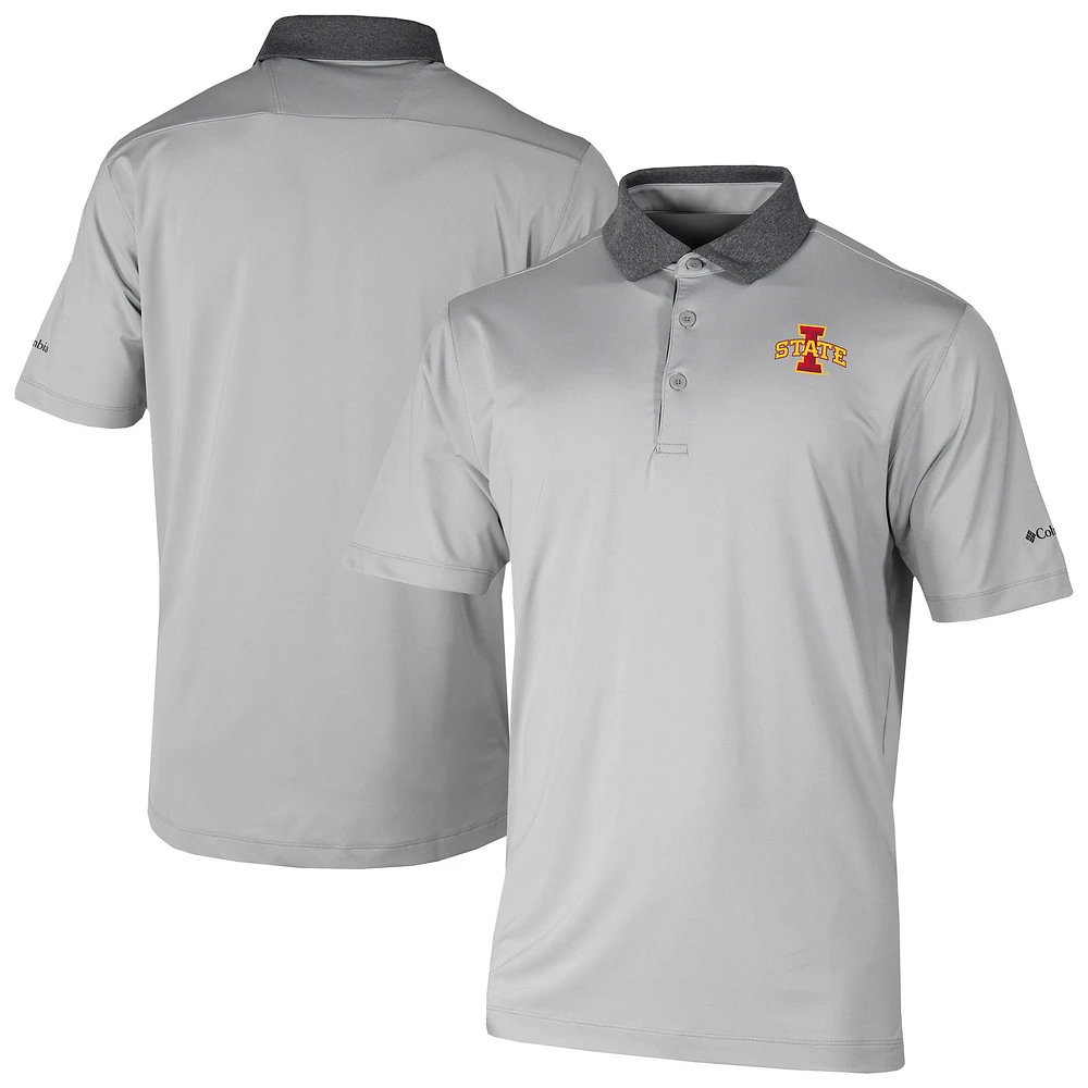 Men's Columbia Gray Iowa State Cyclones Settle Polo