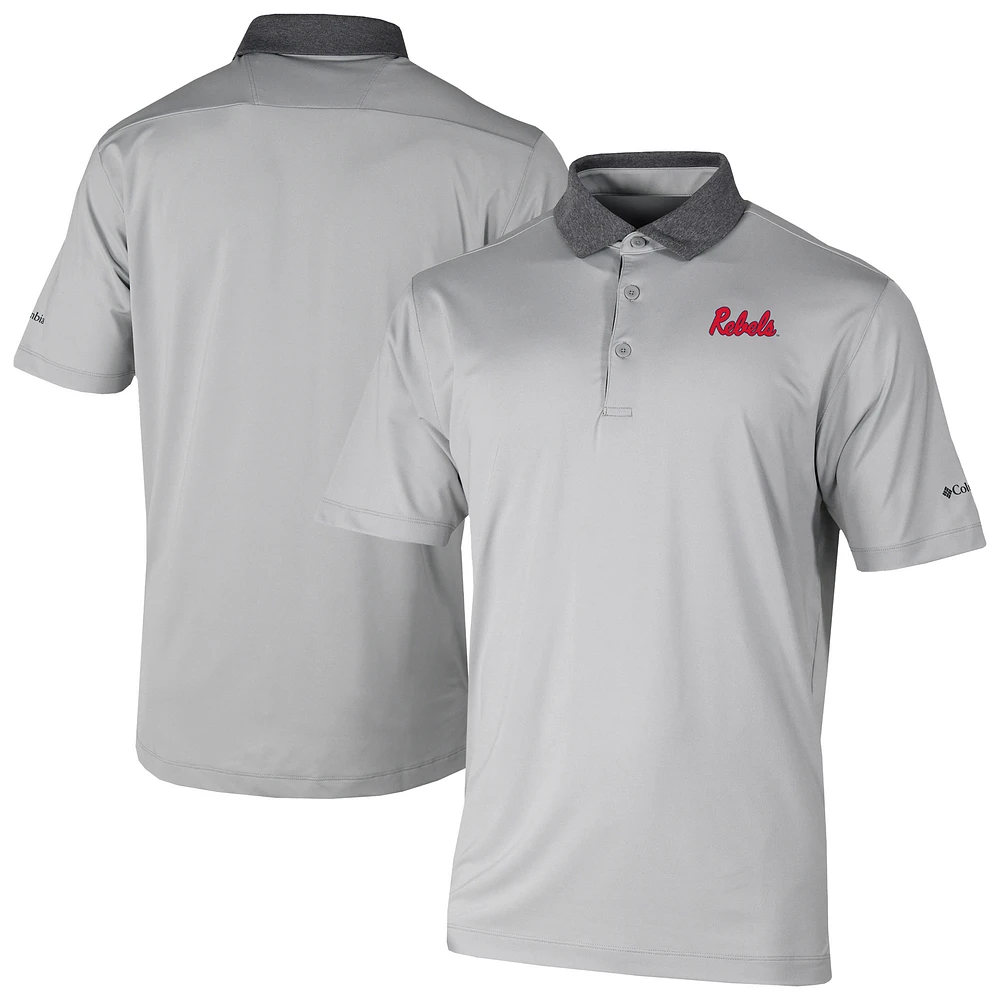 Men's Columbia Gray Ole Miss Rebels Settle Polo