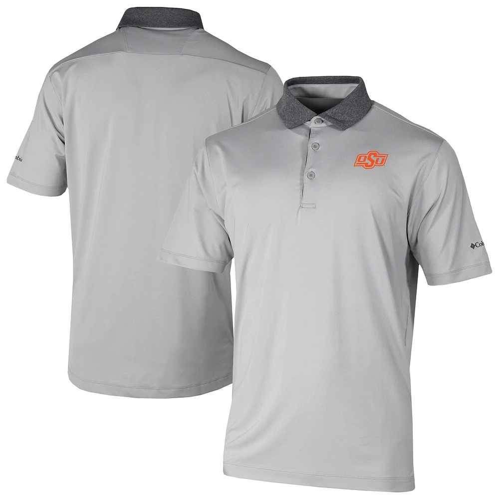 Men's Columbia Gray Oklahoma State Cowboys Settle Polo