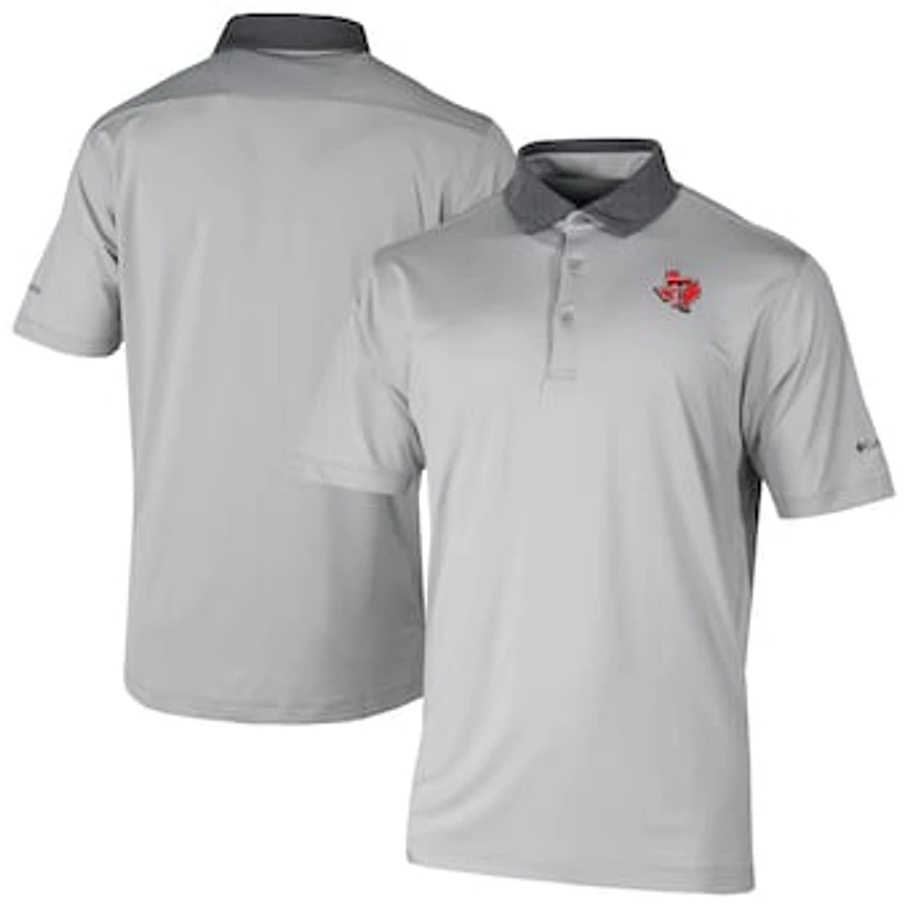 Men's Columbia Gray Texas Tech Red Raiders Settle Polo