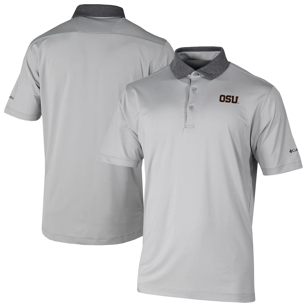 Men's Columbia Gray Oregon State Beavers Settle Polo