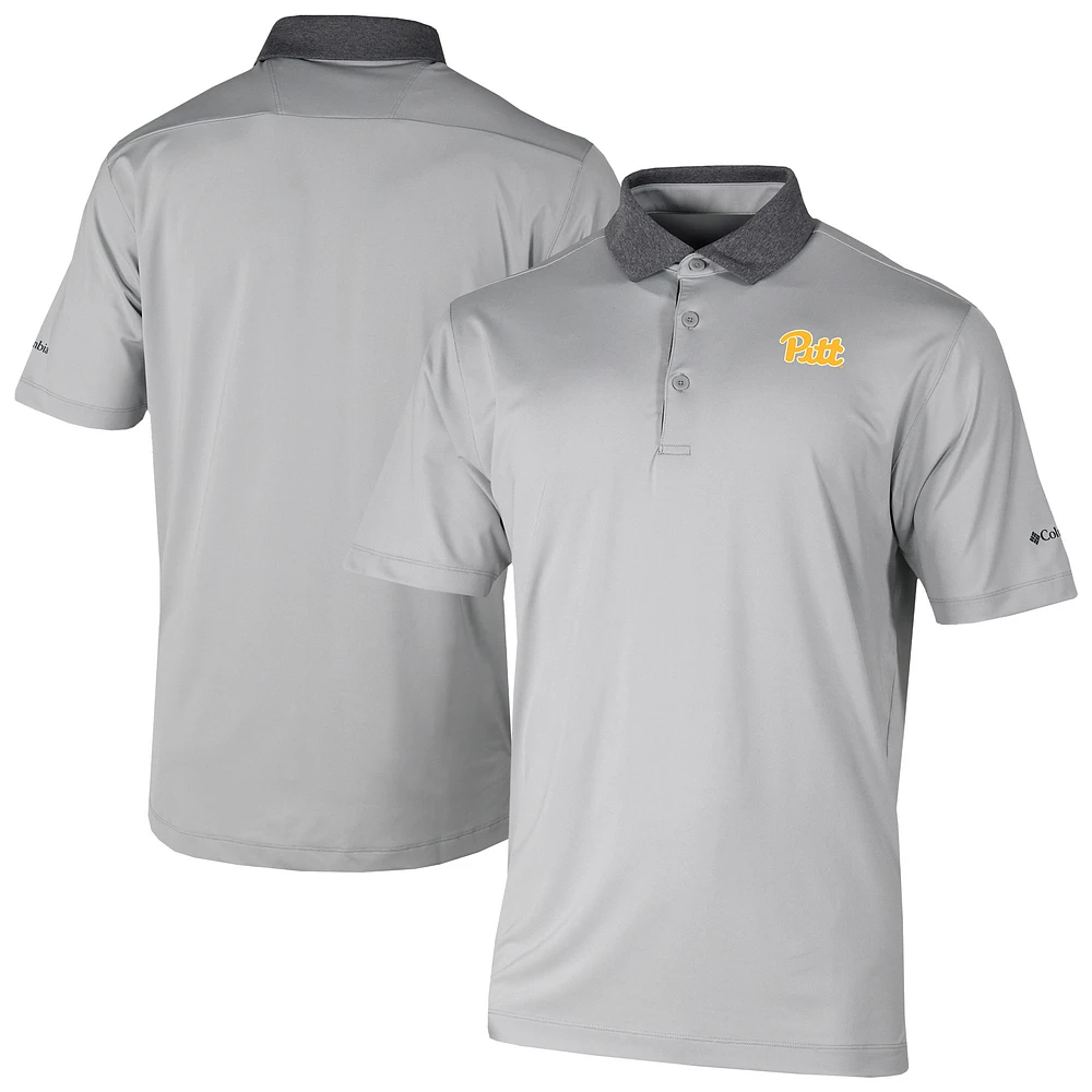 Men's Columbia Gray Pitt Panthers Settle Polo