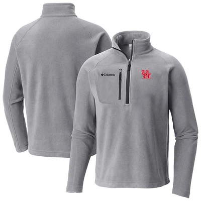 Men's Columbia Gray Houston Cougars Fast Trek III Half-Zip Fleece Jacket