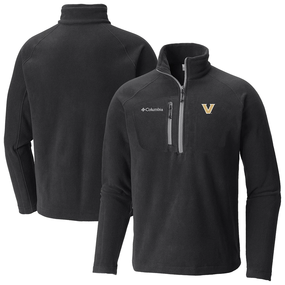 Men's Columbia Black Vanderbilt Commodores Fast Trek III Half-Zip Fleece Jacket