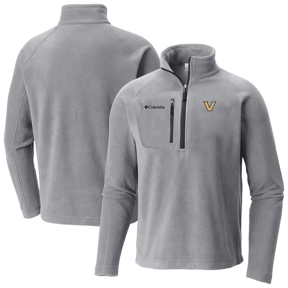 Men's Columbia Gray Vanderbilt Commodores Fast Trek III Half-Zip Fleece Jacket