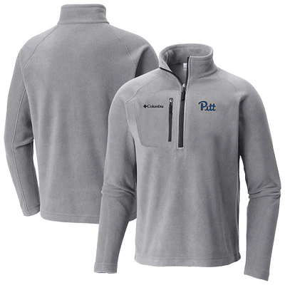Men's Columbia Gray Pitt Panthers Fast Trek III Half-Zip Fleece Jacket