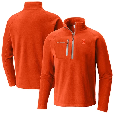 Men's Columbia Orange Syracuse Fast Trek III Half-Zip Fleece Jacket