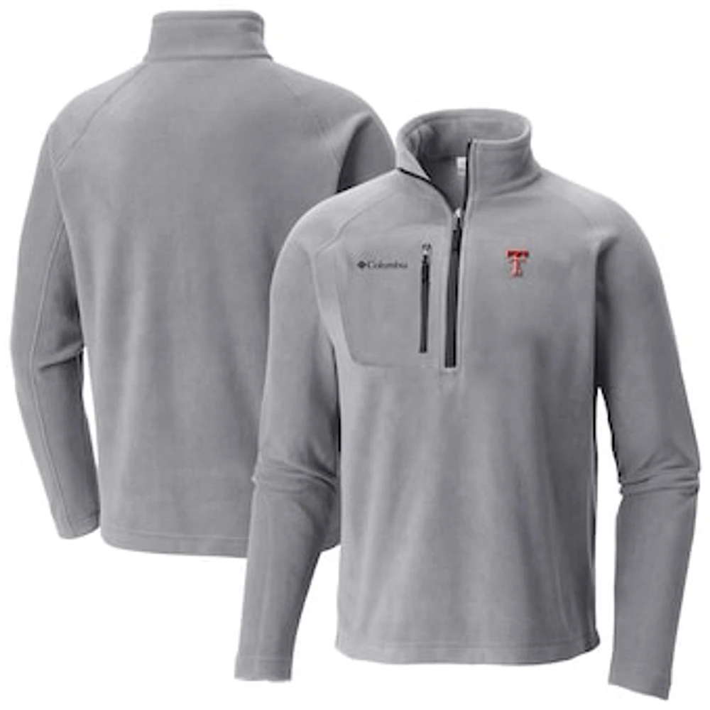 Men's Columbia Gray Texas Tech Red Raiders Fast Trek III Half-Zip Fleece Jacket