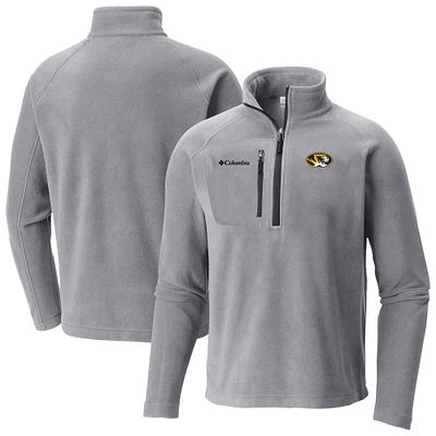 Men's Columbia Gray Missouri Tigers Fast Trek III Half-Zip Fleece Jacket