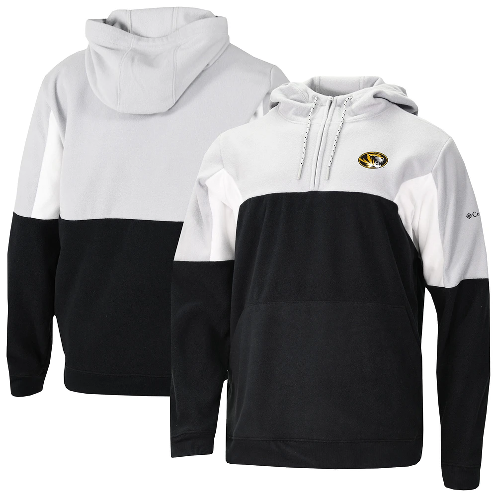 Men's Columbia Black Missouri Tigers Lodge Fleece Quarter-Zip Hoodie