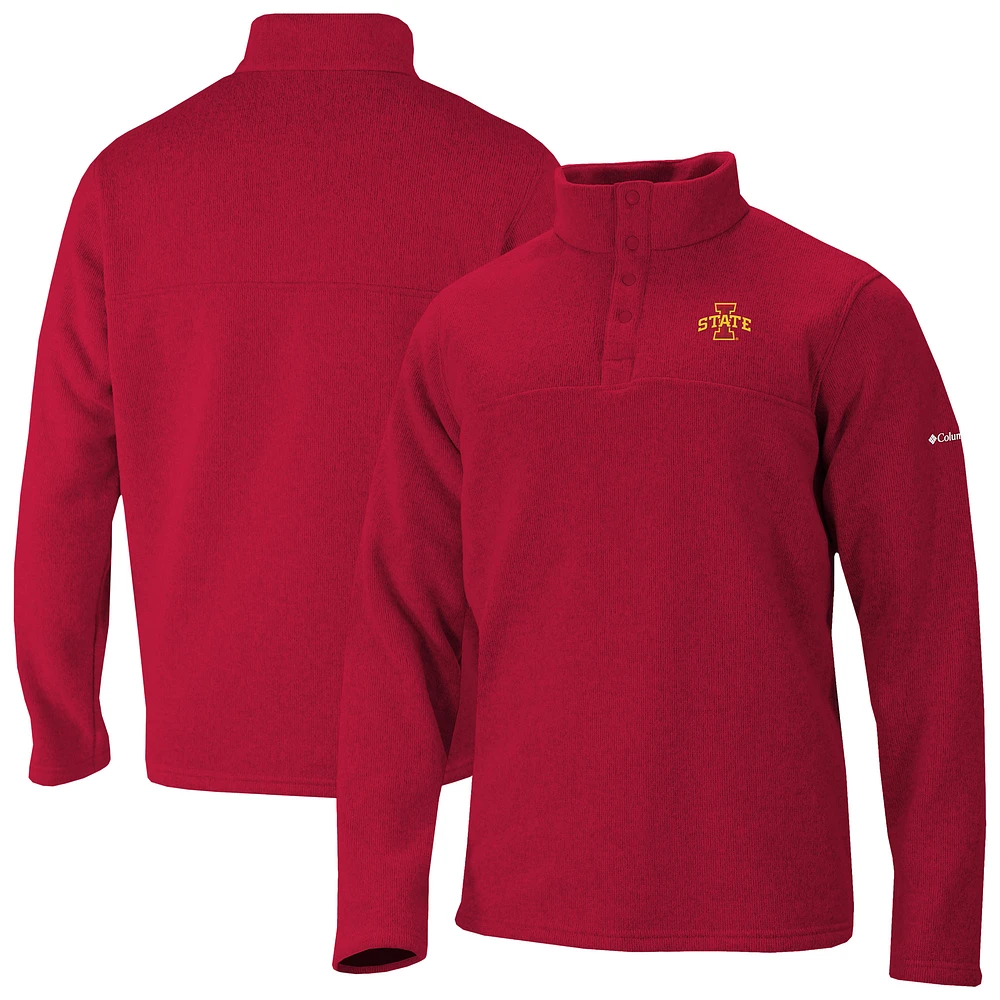 Men's Columbia Cardinal Iowa State Cyclones Alto Pass Half-Snap Jacket