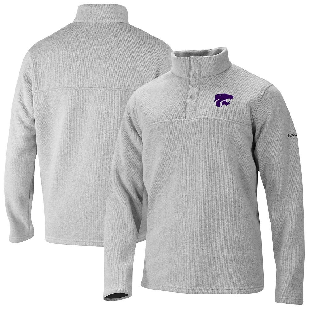 Men's Columbia Gray Kansas State Wildcats Alto Pass Half-Snap Jacket