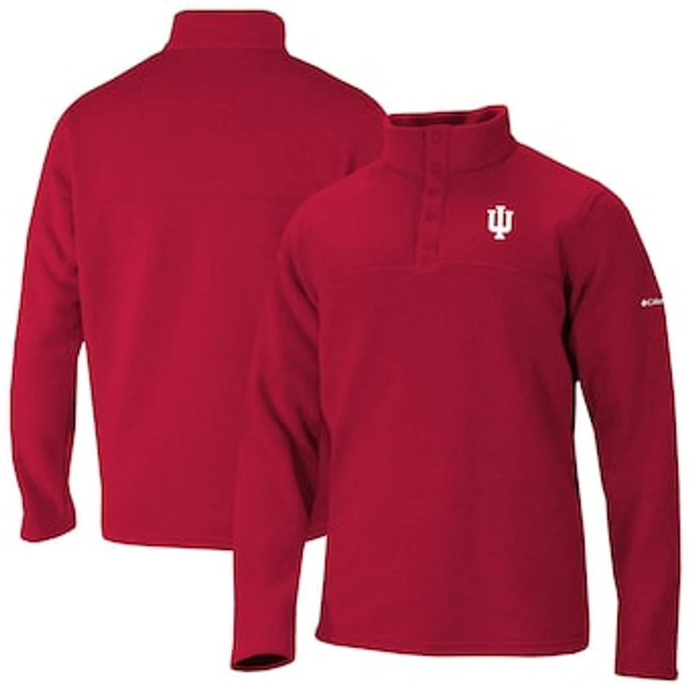 Men's Columbia Crimson Indiana Hoosiers Alto Pass Half-Snap Jacket