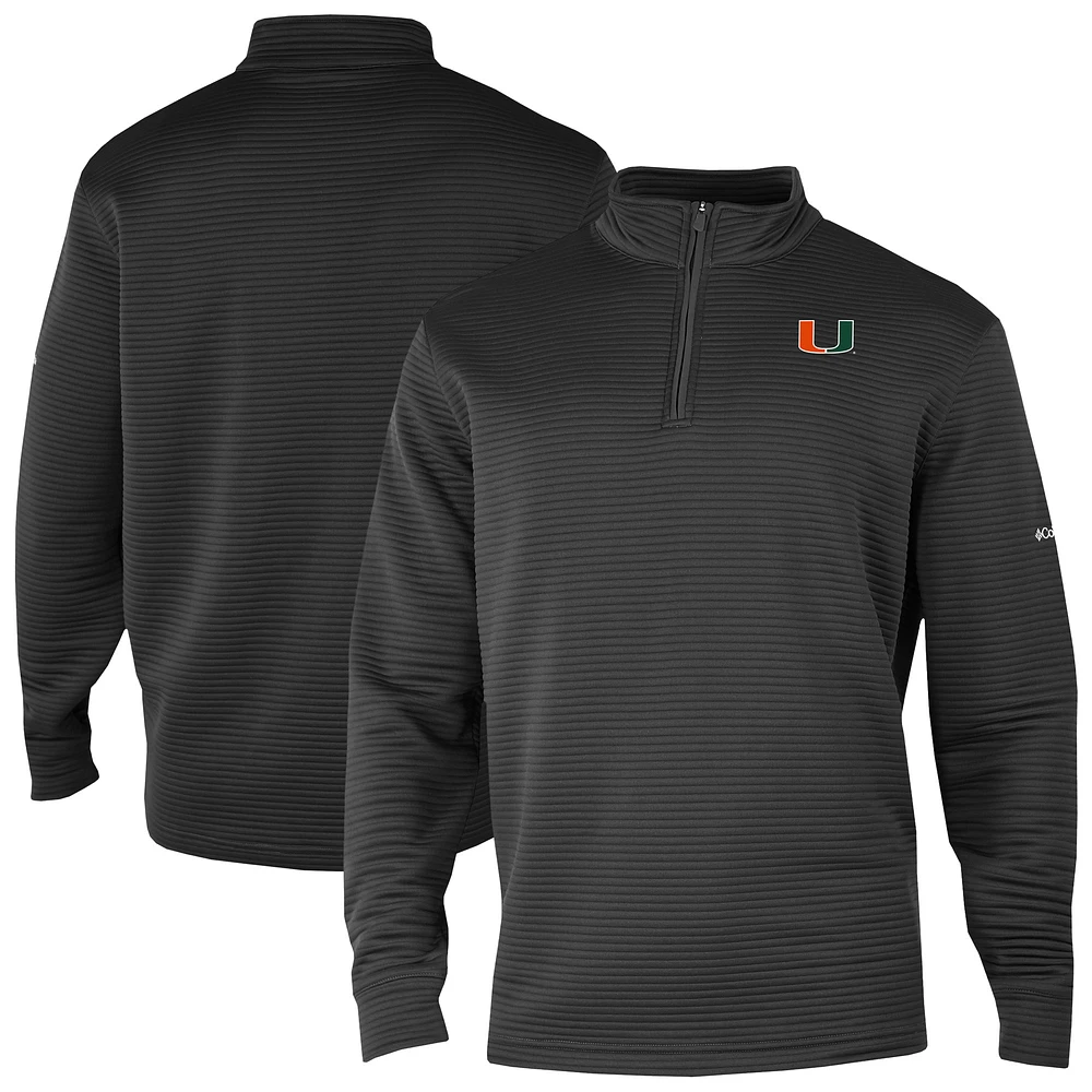 Men's Columbia Miami Hurricanes Omni-Wick Pack It Up Quarter-Zip Top