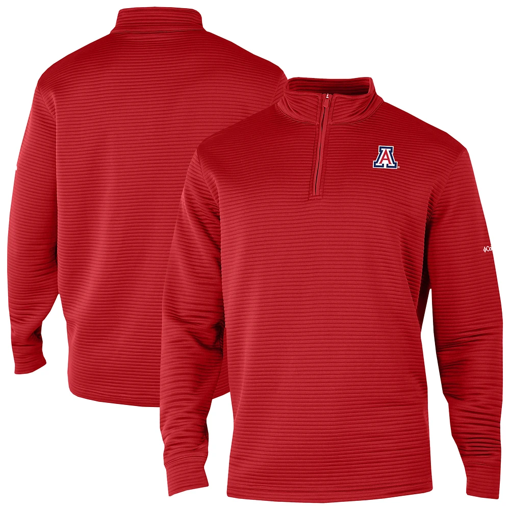 Men's Columbia Red Arizona Wildcats Omni-Wick Pack It Up Quarter-Zip Top