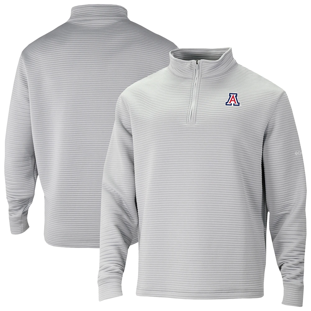 Men's Columbia Gray Arizona Wildcats Omni-Wick Pack It Up Quarter-Zip Top
