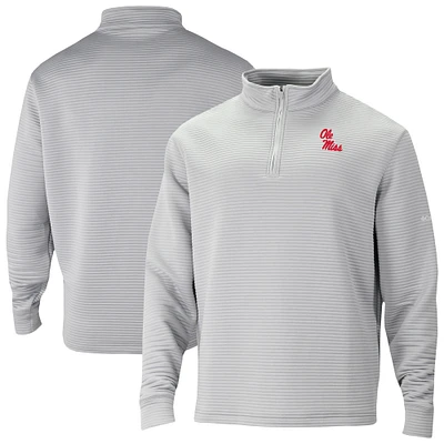 Men's Columbia Gray Ole Miss Rebels Omni-Wick Pack It Up Quarter-Zip Top