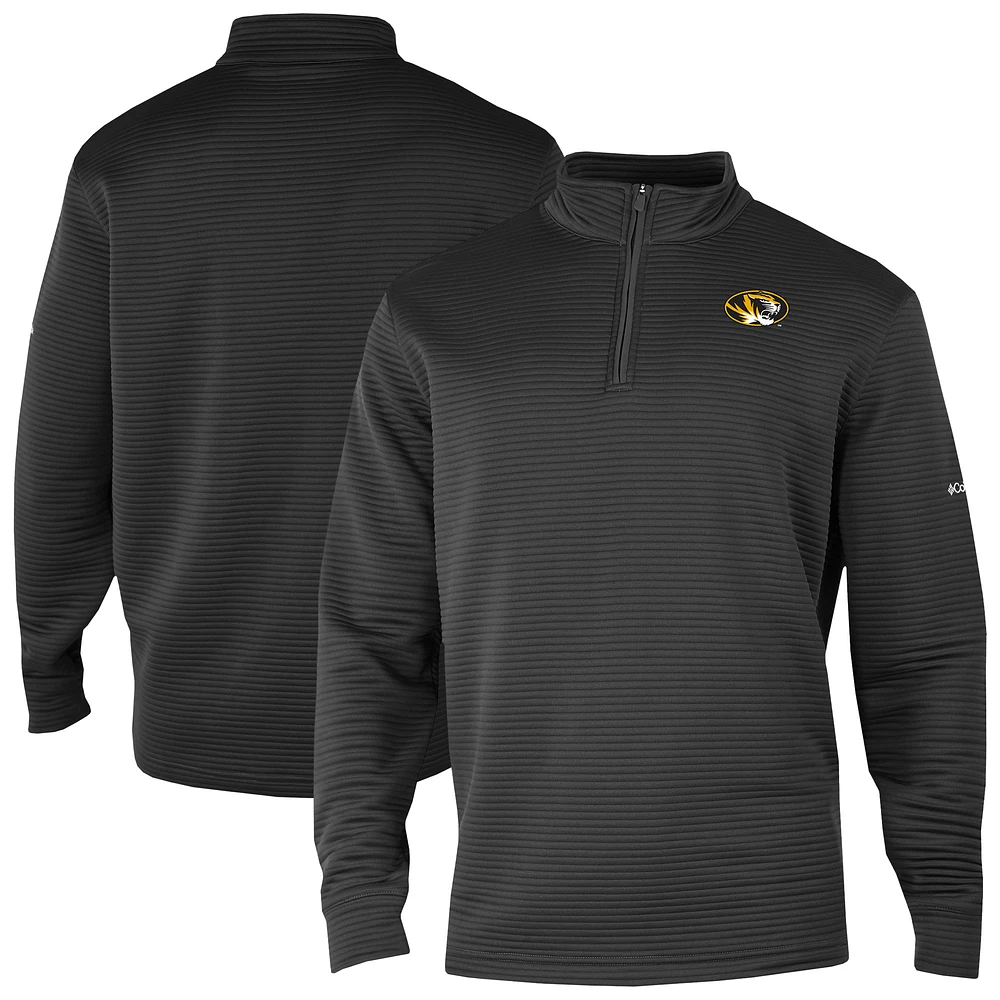 Men's Columbia Black Missouri Tigers Omni-Wick Pack It Up Quarter-Zip Top