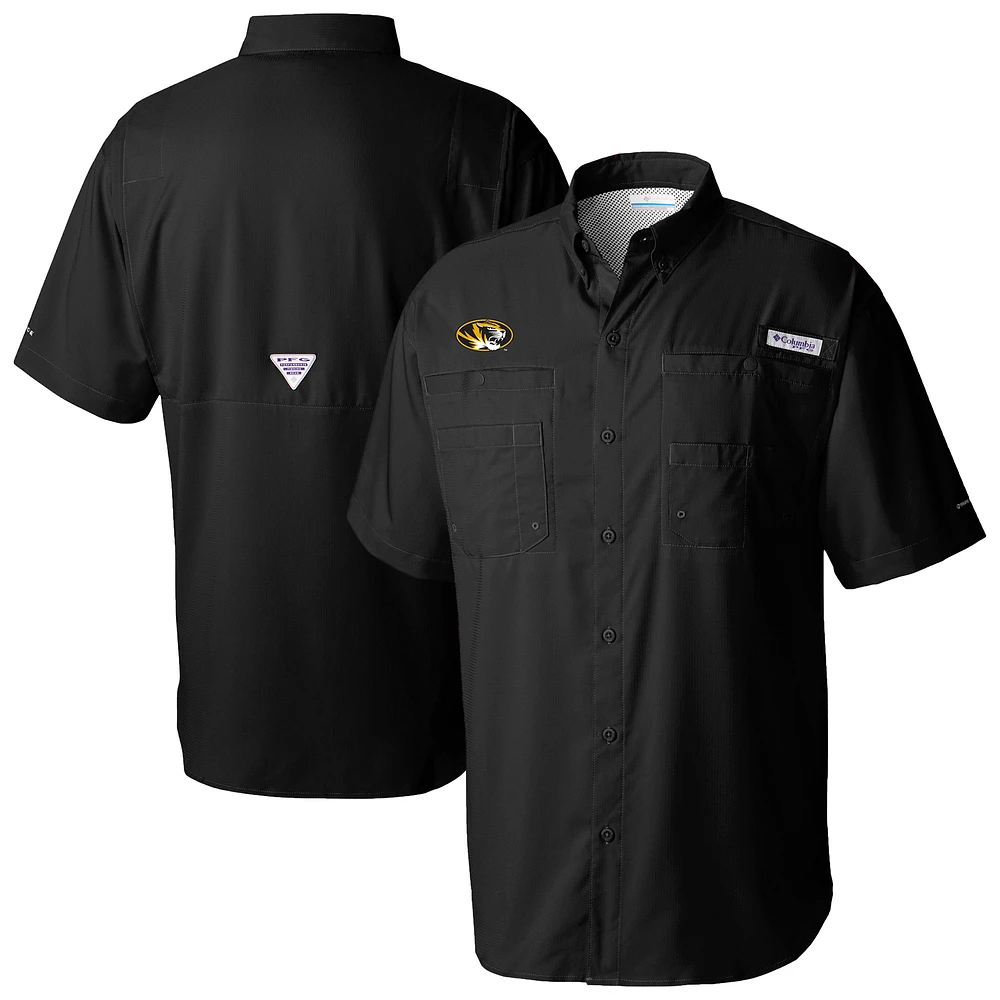 Men's Columbia Black Missouri Tigers Tamiami Omni-Wick Button-Down Shirt