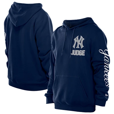 Men's New Era Aaron Judge Navy York Yankees Design Lab Pullover Hoodie