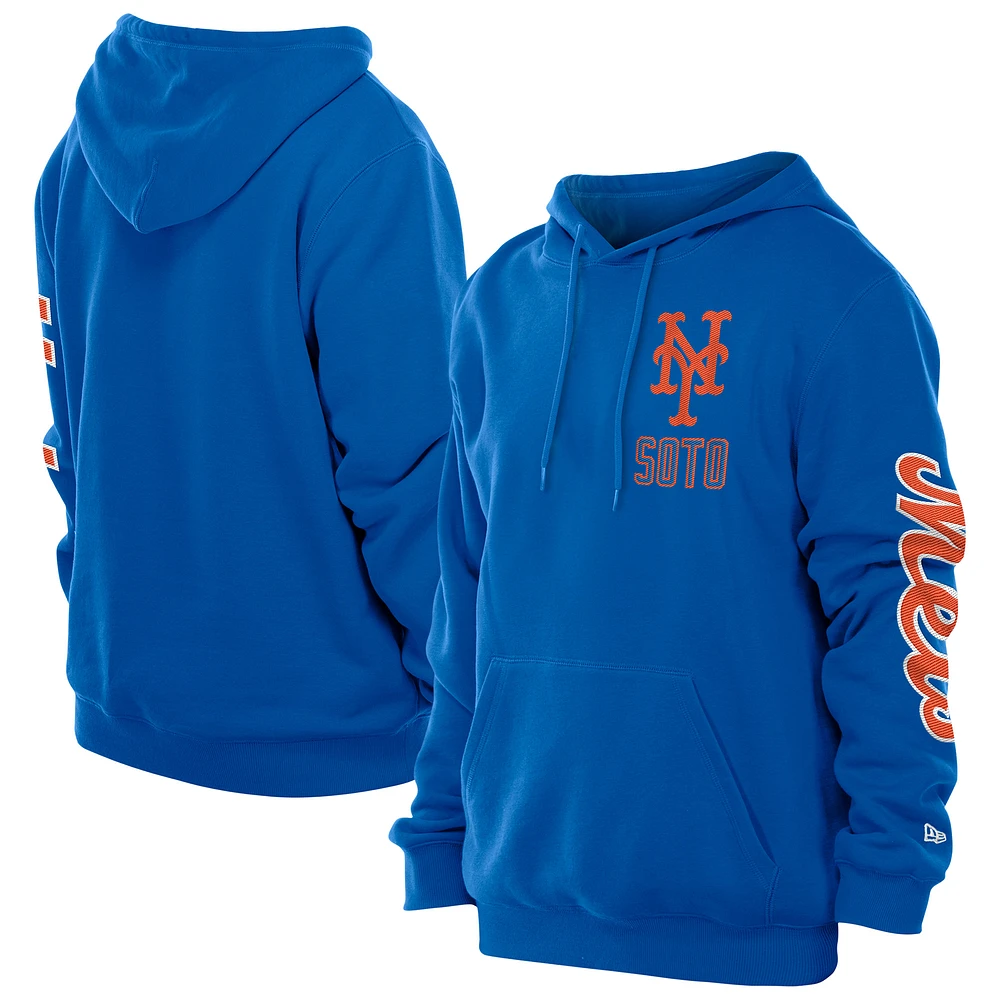 Men's New Era Juan Soto Royal York Mets Design Lab Pullover Hoodie