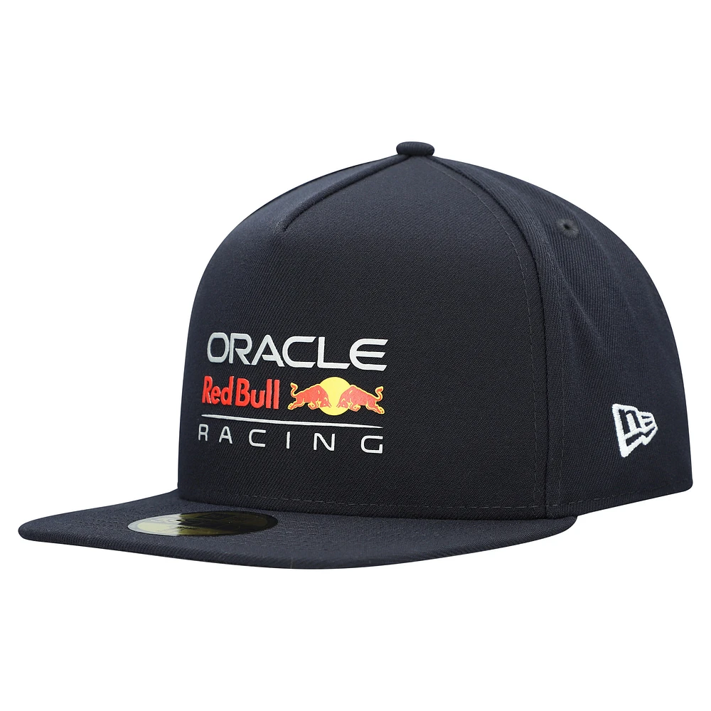 Men's New Era Navy Red Bull Racing A-Frame 59FIFTY Fitted Hat