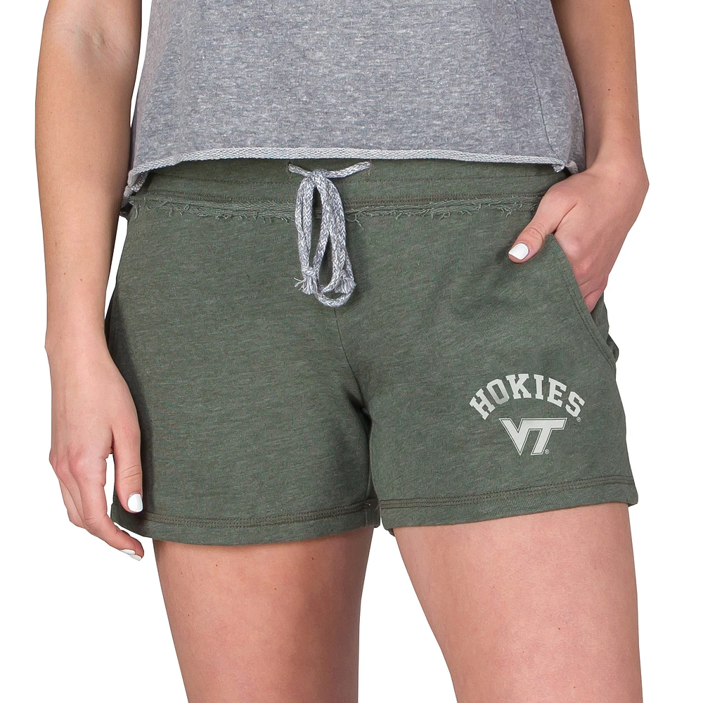 Women's Concepts Sport Green Virginia Tech Hokies Mainstream French Terry Tri-Blend Shorts