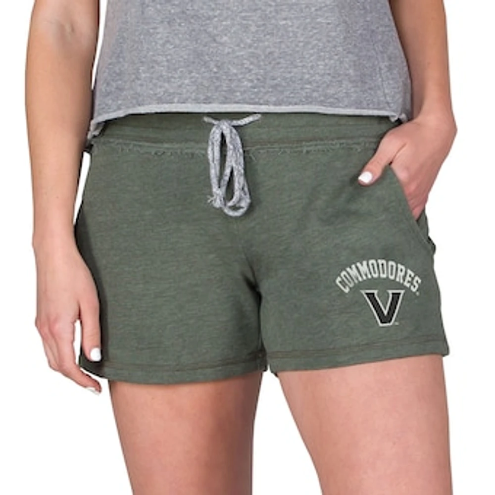 Women's Concepts Sport Green Vanderbilt Commodores Mainstream French Terry Tri-Blend Shorts
