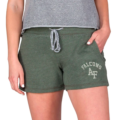 Women's Concepts Sport Green Air Force Falcons Mainstream French Terry Tri-Blend Shorts