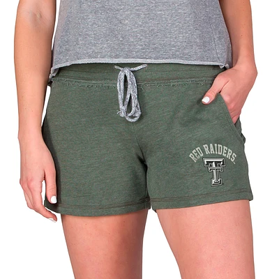 Women's Concepts Sport Olive Texas Tech Red Raiders Mainstream French Terry Tri-Blend Shorts