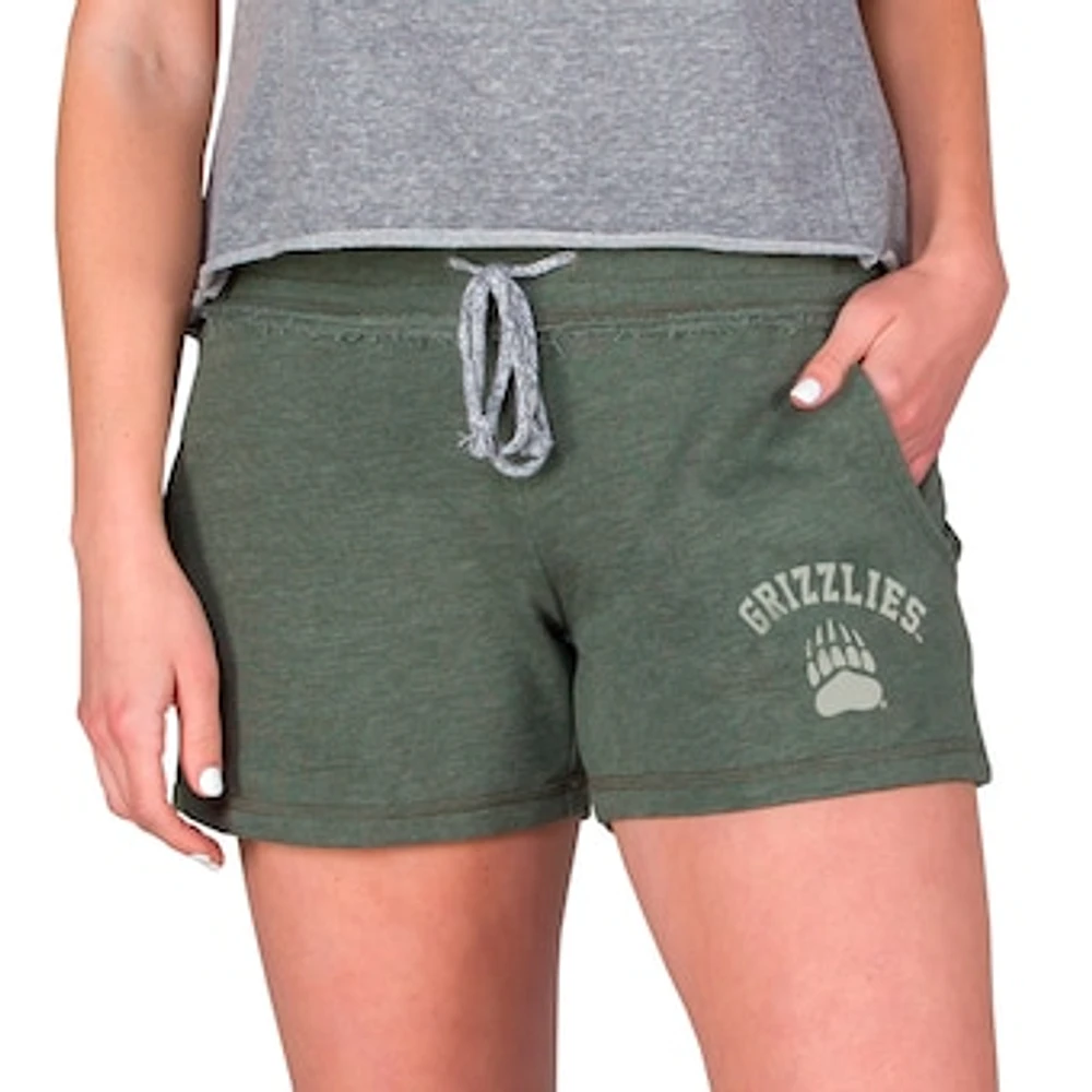 Women's Concepts Sport Green Montana Grizzlies Mainstream French Terry Tri-Blend Shorts