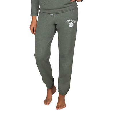 Women's Concepts Sport Green Clemson Tigers Mainstream French Terry Tri-Blend Sweatpants