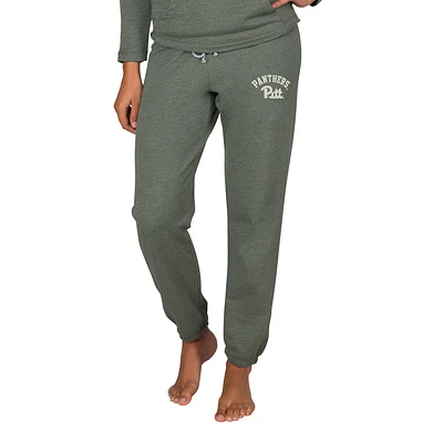 Women's Concepts Sport Green Pitt Panthers Mainstream French Terry Tri-Blend Sweatpants