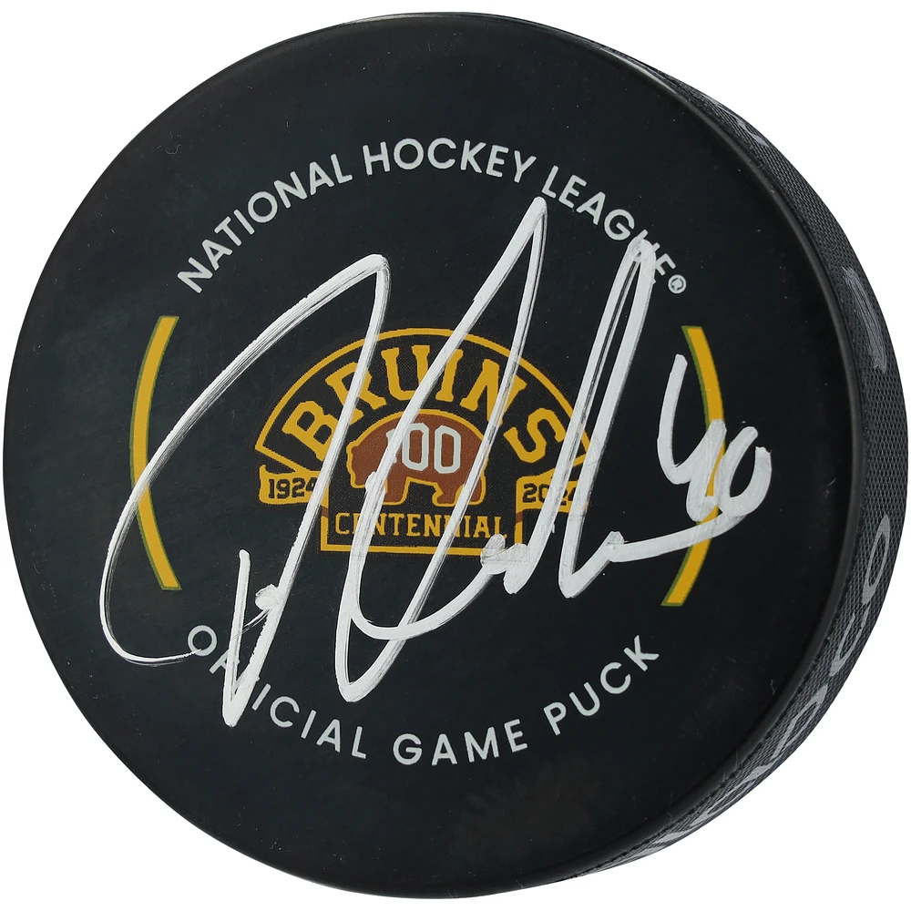 Tuukka Rask Boston Bruins Autographed 100th Anniversary Official Game Puck
